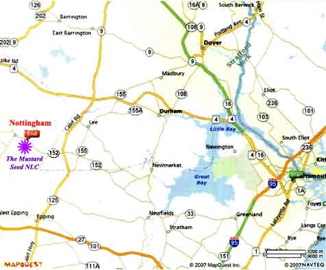 Map of Portsmouth to The Mustard Seed